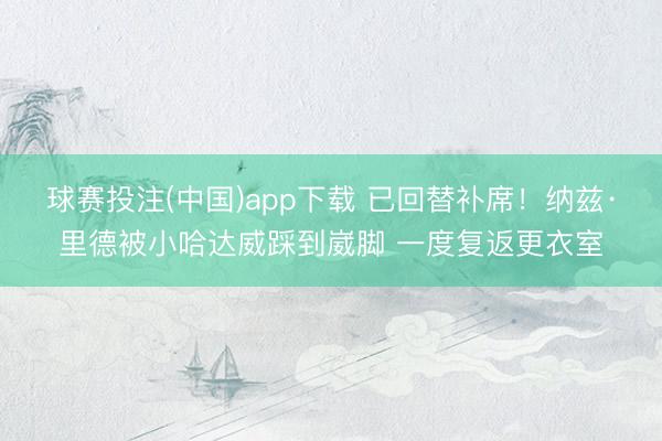 球赛投注(中国)app下载 已回替补席！纳兹·里德被小哈达威踩到崴脚 一度复返更衣室