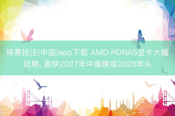 球赛投注(中国)app下载 AMD RDNA5显卡大幅延期, 最快2027年中最晚或2028年头