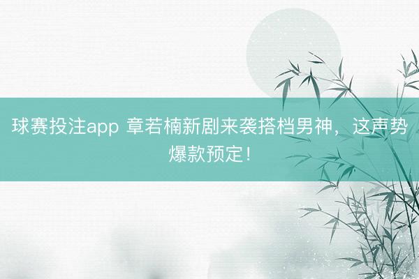 球赛投注app 章若楠新剧来袭搭档男神，这声势爆款预定！
